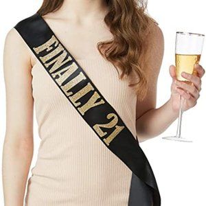 Finally 21 Birthday Sash